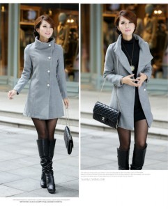 2014-Women-Brand-New-Outerwear-Coats-Winter-Cashmere-Parkas-Single-Breasted-Wool-Black-Grey-Apricot-Plus