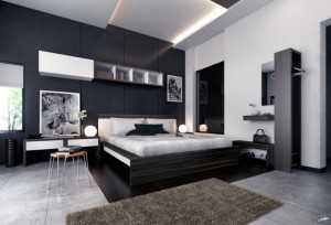 Black-Grey-and-White-are-Perfect-Mix-for-Modern-Master-Bedroom-Ideas