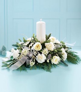 Winter Garden Candle Centerpiece Arrangement $99.95