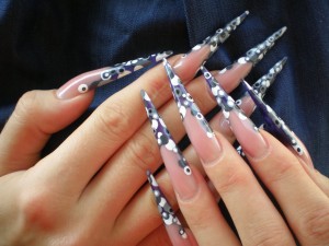 long painted nails for blog