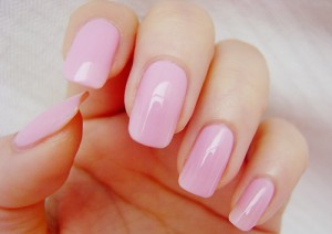 light pink nails